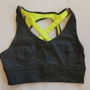 Born Primitive Dark Gray and Yellow Sports Bra